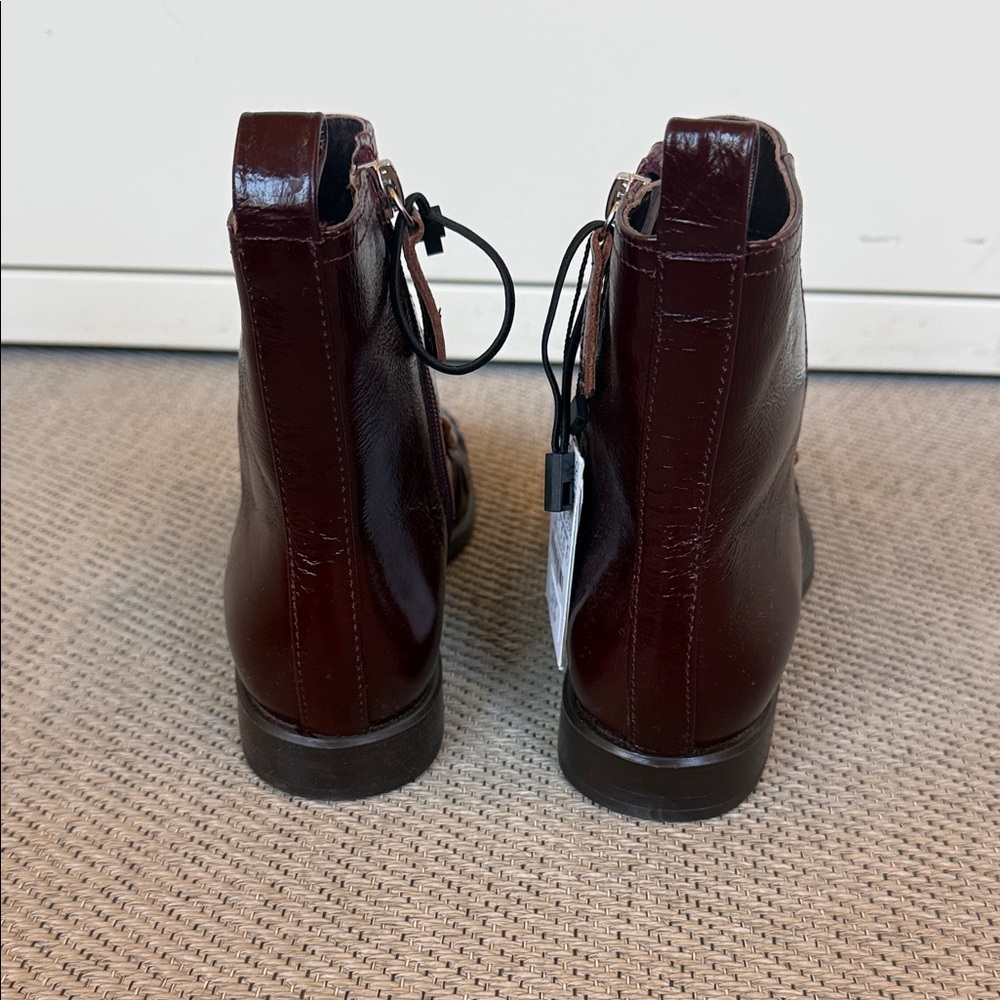 ZARA Burgundy Ankle Boots NEW Size 36 - Picture 5 of 8